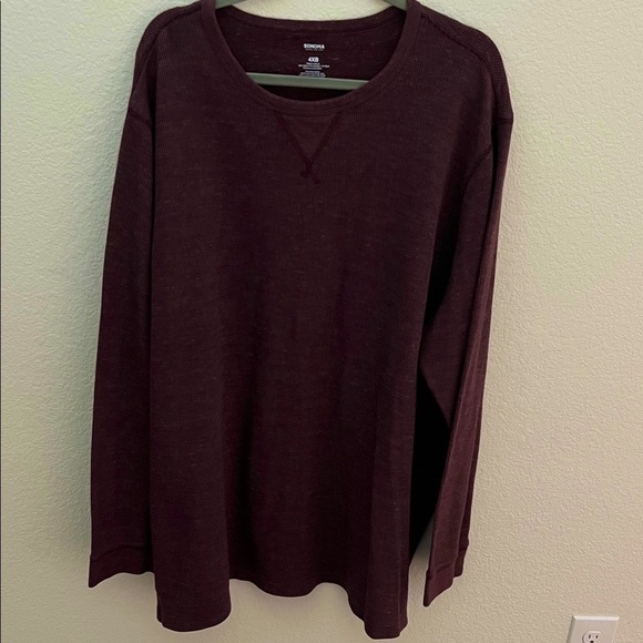 Sonoma Men's Dark Red Crewneck Sweater - Picture 1 of 3
